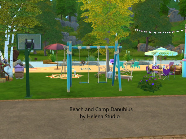 Sims 4 — Beach and Camp Danubius by Helena_Studio — This is a beach and camp that resembles the ones on the shores of the