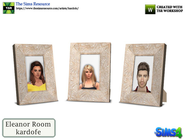 Sims 4 — kardofe_Eleanor Room_Photo frame by kardofe — Photo frame, tabletop, carved wood, in three different options 