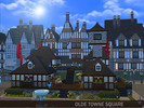 Sims 4 — Olde Towne Square (No CC) by xwolfxboundx — Modeled after the busy alleyway markets of Breetown, Olde Towne