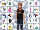 Sims 4 — Adventure Time Girl T-Shirt by Kykysim — Simple T-Shirt with your favorite characters on it!! - Black or White