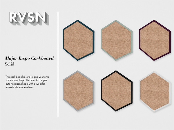 Sims 4 — Major Inspo Corkboard - Solid (Needs Mesh) by RAVASHEEN — This cork board is sure to give your sims some major