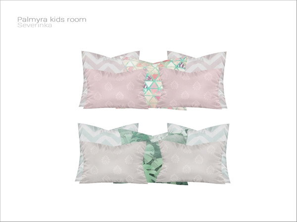 Sims 4 — [Palmyra kidsroom] - double pillows by Severinka_ — Double bed pillows From the set 'Palmyra kidsroom' Build /