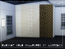 Sims 4 — Elegant Gold Wallpaper by Larkin33 — This elegant wallpaper is a contemporary, geometrical take on art deco and