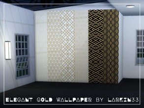 Sims 4 — Elegant Gold Wallpaper by Larkin33 — This elegant wallpaper is a contemporary, geometrical take on art deco and