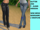 Sims 4 — Glitter Jins Adult by ExtraordinaryNoNo — Glitter Jins for Adult Basegame and New Mesh 2 Swatches Enjoy and