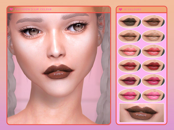 Sims 4 — [ Precision ] - Lip Colour by Screaming_Mustard — A pigmented, detailed, super glossy lip colour. For females,