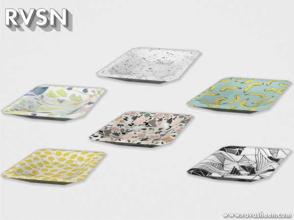 Sims 4 — Chop It Like It's Hot Stackable Plate - Patterns Recolor by RAVASHEEN — The Chop It Like It's Hot Stackable