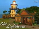 Sims 4 — Old Lighthouse (No CC) by KCole — Fully furnished and decorated. Inside: living room, kitchen, bedroom, Outside: