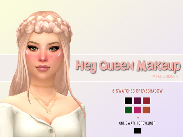 Sims 4 — Hey Queen Eyeshadows by LadySimmer94 —  BGC Custom Thumbnails Teen - Elder / Male - Female 6 swatches / 1 swatch
