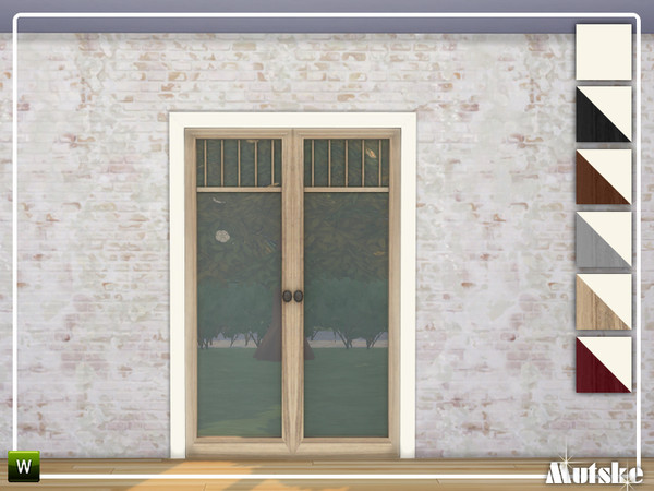 Sims 4 — Linton Door Glass 3x1 by Mutske — This door is part of the Linton Constructionset. Made by Mutske@TSR. 
