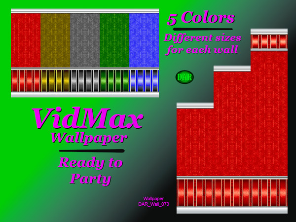 Sims 4 — VidMax Wallpaper by Alan_In_Lowell — A bright and shinny wallpaper that will add flash to any room. Great for
