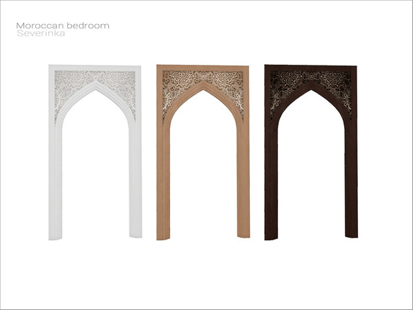 Sims 4 — [Moroccan bedroom] - wall deco arch MW by Severinka_ — Wall deco arch sculpture (MIDDLE WALLS) From the set