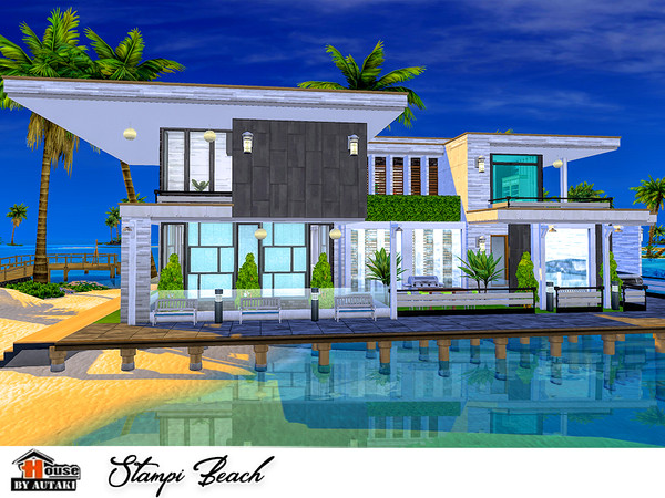 Sims 4 — Stampi Beach by autaki — Stampi Beach Modern Luxury modern styles. House for your simmies. It has 2bedrooms