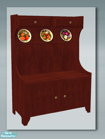 Sims 2 — Rustic Living - Dresser by Shakeshaft — Part of a set with a Rustic theme, set includes Sofa and Chair, a Arched