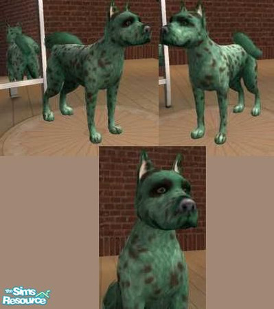 Sims 2 — Cooshee by LadyE — This is my version of the elven Cooshee from AD&D. I wasn't perfect with the muzzle, but