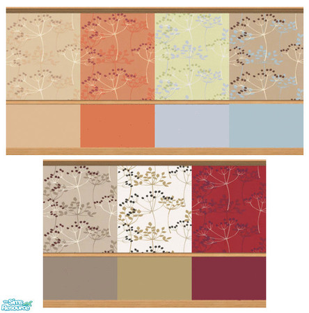 Sims 2 — Seeds Plus Wall Set by s00z — 