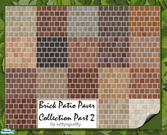 Sims 2 — Brick Patio Paver Collection Part 2 by kittyispretty69 — A collection of 19 brick patio pavers, some of which