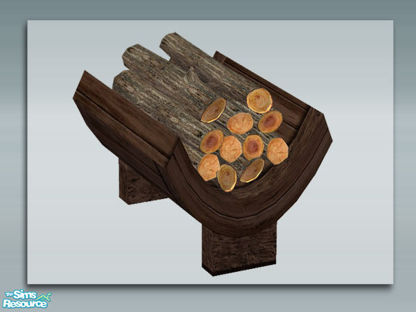 Sims 2 — Rustic Living - Logs by Shakeshaft — Part of a set with a Rustic theme, set includes Sofa and Chair, a Arched
