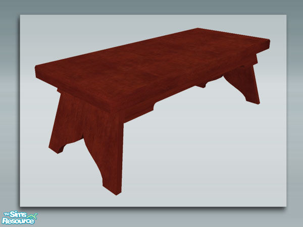 Sims 2 — Rustic Living - Coffee Table by Shakeshaft — Part of a set with a Rustic theme, set includes Sofa and Chair, a