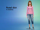 Sims 4 — Pastel Shirt by Svjpanda — 6 swatches recolor of a base game shirt