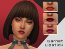 Sims 4 — Garnet Lipstick by ChickenDrumstick — This is my first attempt at making lipstick so I decided to keep it simple