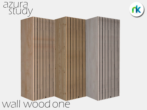 Sims 4 — Nikadema Azura Wall Wood One by nikadema — Use these walls on your modern buildings Three colors on the file You