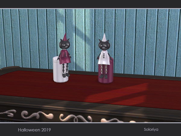 Sims 4 —  Halloween 2019. Cat by soloriya — Cat on a jar. Part of Halloween 2019 set. 2 color variations. Category: