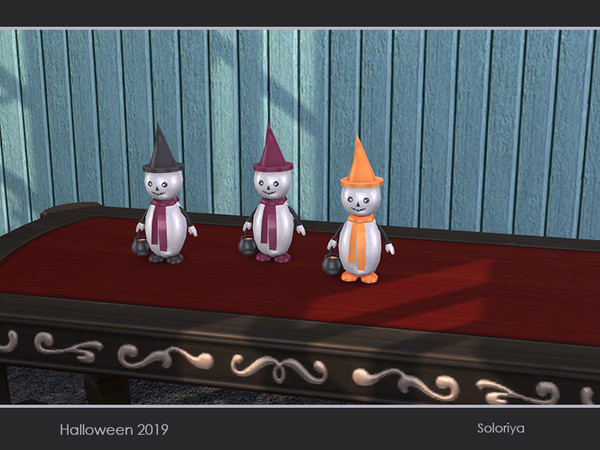 Sims 4 — Halloween 2019. Clown by soloriya — Porcelain clown. Part of Halloween 2019 set. 3 color variations. Category: