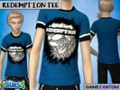 Sims 4 — Redemption Tee by gamefantom — Redemption T-Shirt Base Game Compatible 