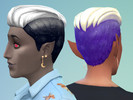 Sims 4 — Moonstone Hairs by spadesart — Male and female meshes. A dyed undercut with a glittery overlay that makes it