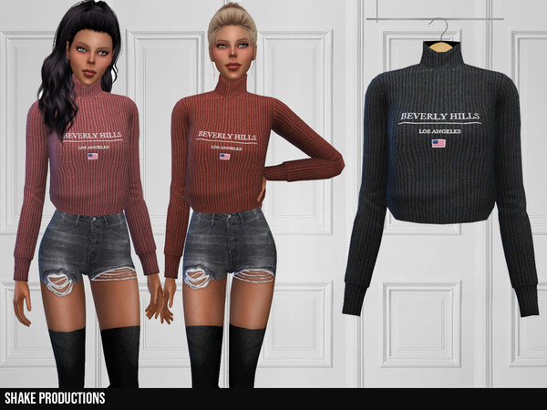 Sims 4 — ShakeProductions 321 - Sweater by ShakeProductions — Tops/Sweaters New Mesh All LODs Handpainted 13 Colors