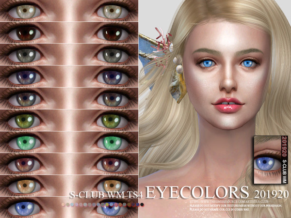 Sims 4 — S-Club WM ts4 Eyecolors 201920 by S-Club — Eyecolors, 20 swatches, hope you like, thank you.