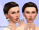 Sims 4 — Coin Earrings by SmallFoxie — Coin earrings in 3 colours.