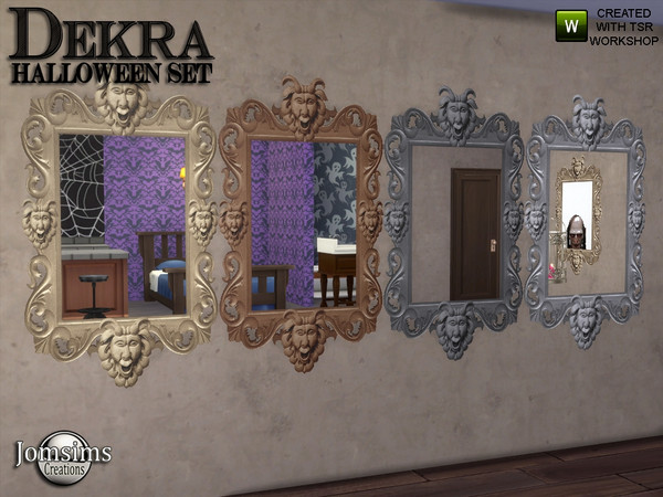 Sims 4 — Dekra Halloween set wall mirror by jomsims — Dekra Halloween set wall mirror