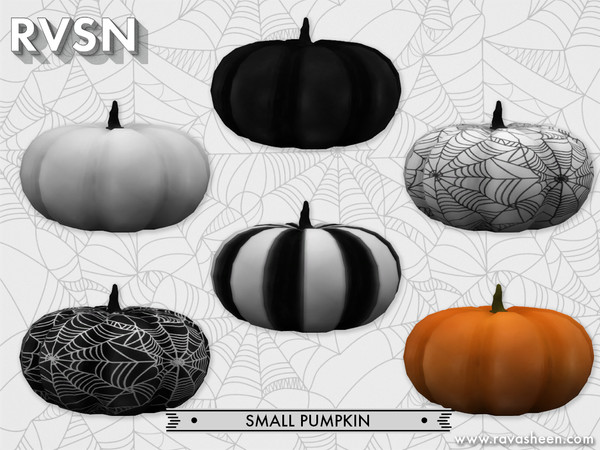 Sims 4 — Fang-tastic Small Pumpkin by RAVASHEEN — This small pumpkin is fang-tastic! This pumpkin comes in six