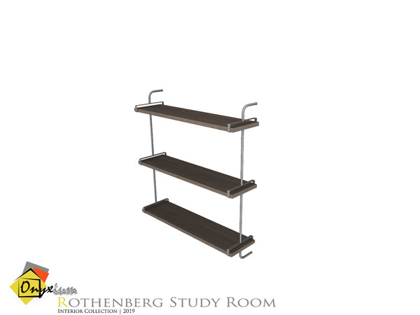 Sims 4 — Rothenberg Industrial Wall Shelf by Onyxium — Onyxium@TSR Design Workshop Study Room Collection | Belong 2019