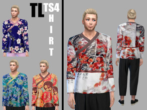 Sims 4 — Asian Classic Shirt (IL needed) by TitusLinde — Walking the Japanese Mile in Duesseldorf I got inspired. I