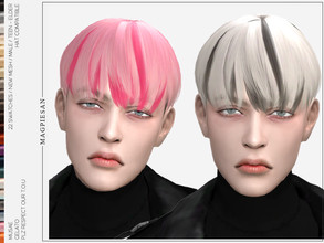Sims 4 — Gelato Hair by magpiesan — MUSAE's Gelato Hair -New Mesh -For male -All LODs -22 Swatches -Hat Compatible