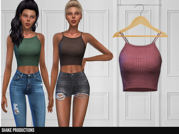 Sims 4 — ShakeProductions 323 - Top by ShakeProductions — Tops/Blouses Handpainted 14 Colors