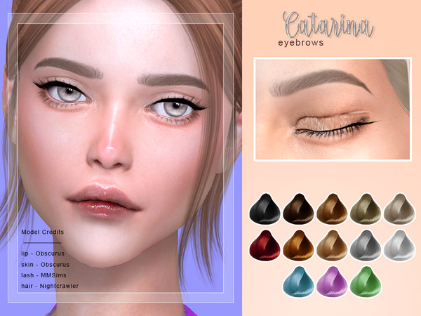 Sims 4 — [Catarina] - Female Brows by Screaming_Mustard — New eyebrows for Sims. For females, toddler +. With custom