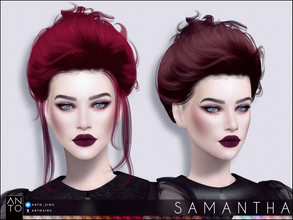 Sims 4 — Anto - Samantha (Hairstyle) by Anto — Hairstyle that was included in my Simblreen treat, inspired in vampires. 2