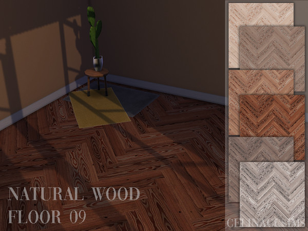 Sims 4 — Natural Wood Floor 09 by celinaccsims — -Base game compatible -6 colors -ENJOY ! 