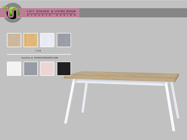 Sims 4 — Lift Dining Table by NynaeveDesign — Lift Dining and Living - Dining Table Found under: Surfaces - Dining Tables