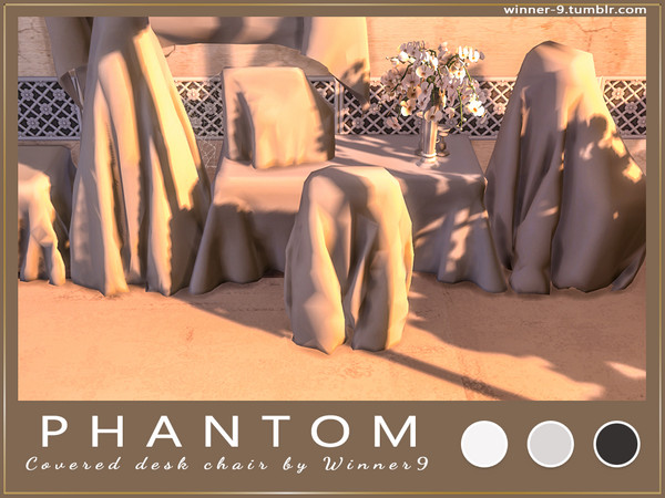 Sims 4 — Covered desk chair by Winner9 — This is covered desk chair from my set Phantom, you can find it easy in your