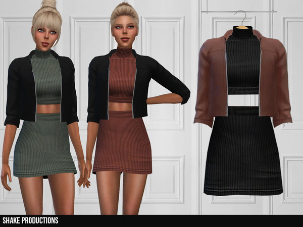 Sims 4 — ShakeProductions 333 - Dress With Jacket by ShakeProductions — Full Body/Short Dresses New Mesh All LODs