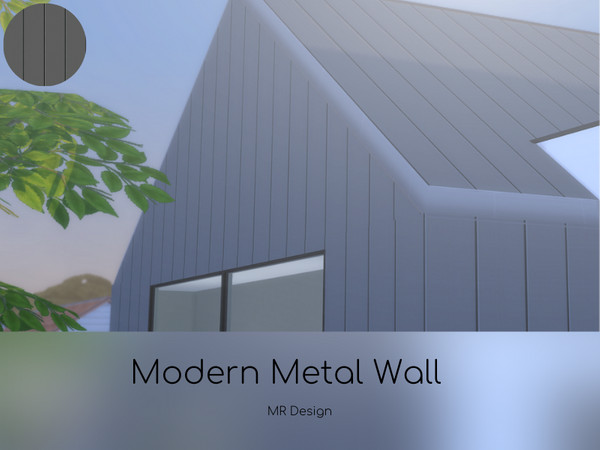 Sims 4 — Modern Metal Wall by MR_Design — Part of Modern Metal set. MR Design