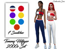 Sims 4 — Tommy Hilfiger 2000s Set by ZentacularSims — Tommy Hilfiger 2000s Set Tube Top w/ Matching Sweatpants 10