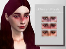 Sims 4 — Flower Blush by warmsockswithtea — Cute blush with flowers and white freckles! ~credits~ make-up: AriaCC,S-Club,