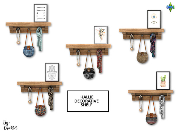 Sims 4 — Hallie Bedroom Decorative Shelf (See Desc for Req'd) by Chicklet — Freshen up your bedroom and follow your