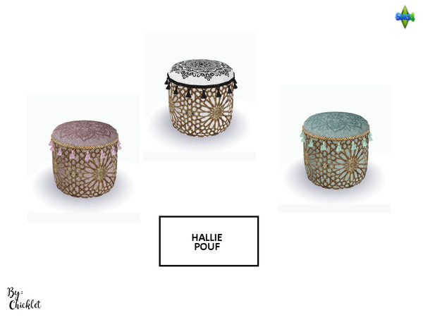 Sims 4 — Hallie Bedroom Pouf (Mesh Req'd) by Chicklet — Freshen up your bedroom and follow your dreams in this Boho